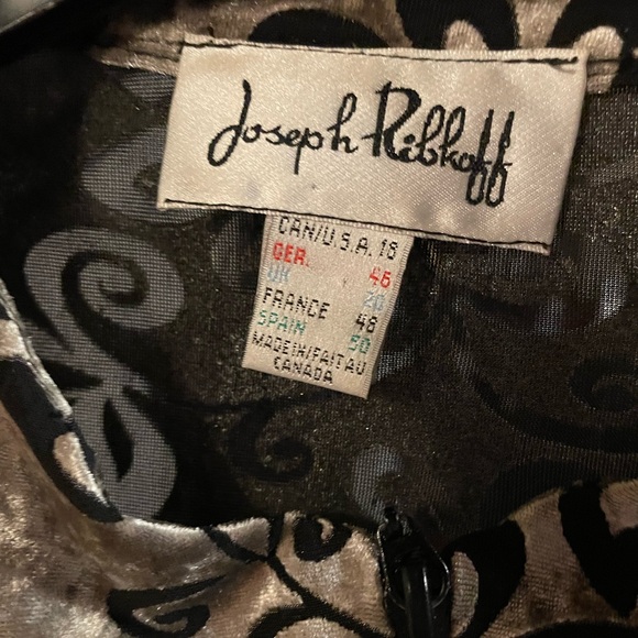 Joseph Ribkoff Velvet Burnout Jacket - Picture 2 of 4